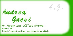 andrea gacsi business card